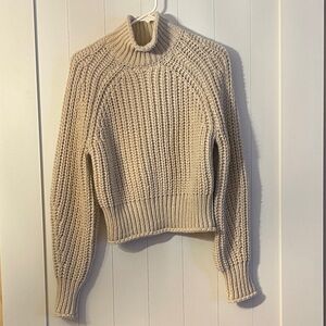 H&M Cream Knit Turtleneck Sweater